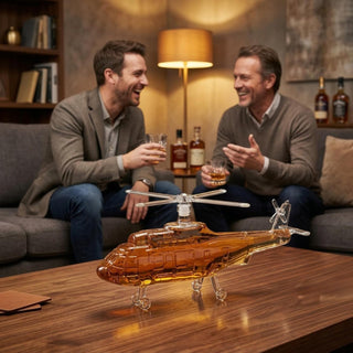 Helicopter Whiskey Decanter Black Hawk Chopper