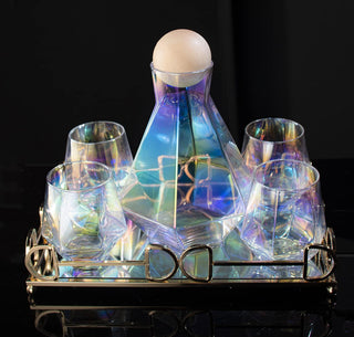 Rainbow Iridescent Wine Set Premium Barware Gift Elegant Drinkware Collection