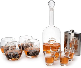 Marine Big Box Wall Decor Murphy With Decanter 4 Whiskey Glasses 4 Shot Glasses Marine Flask Marine
