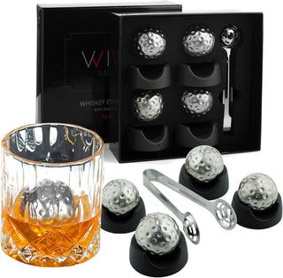 Golf Ball Shaped Stainless Steel Whiskey Stones Whiskey Rocks By Great For Parties O
