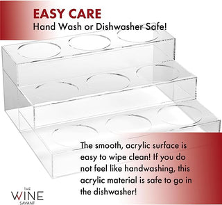 Acrylic Bottle Holder Coffee Syrup Rack Display Case 3 Tiered 9 Bottle Wine Bar Bottle Rack Clear Sh