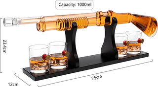 Shotgun Whiskey Decanter Set Limited Edition Silencer Stopper 800 Ml 4 12OZ Bullet Glasses Unique Gi