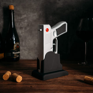Electric Gun Wine Corkscrew Bottle Opener Rechargeable Holster Base Cordless Battery Automatically O