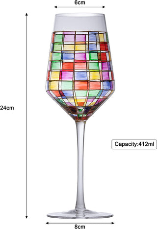 Renaissance Stained Wine Glasses Set Of 2 By Festive Colorful Coffee Cups Stained Wi