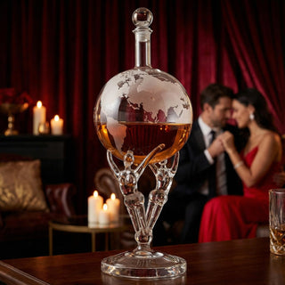 Lovers Crystal Decanter For Wine Whiskey By 12 Tall For Spirits Whiskey Scotch Bourb