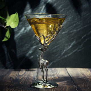 Stag Martini Glasses Set Premium Barware Gift