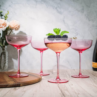 Colored Coupe Glass 7OZ Set Of 4 By Colorful Champagne Cocktail Glasses Fancy Manhat
