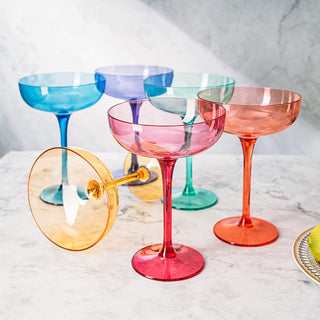 Unbreakable Colored Coupe Margarita Glasses Italian Style Shape 100 Shatterproof Tritan Bpa Free Pla