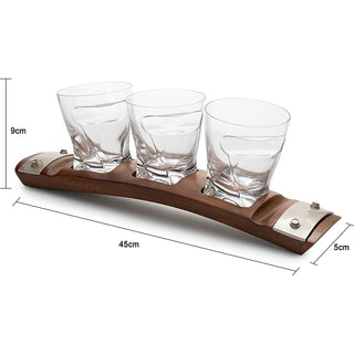 Cigar Glass Coaster With 3 Whiskey Cigar Glasses Slot To Hold Cigar Whiskey Glass Gi