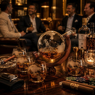 Airplane Globe Whiskey Decanter Premium Barware Gift Elegant Drinkware Collection