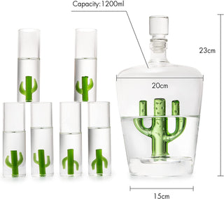 Tequila Decanter Set 1 Premium Barware Gift Elegant Drinkware Collection