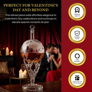 Lovers Crystal Decanter For Wine Whiskey By 12 Tall For Spirits Whiskey Scotch Bourb