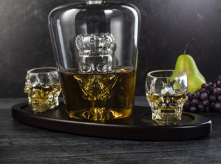 Skull Crown Decanter In Bottle Skull Head With 2 Skull Glasses By 750ML Skull Bottle