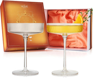Cocktail Coupe Goblet Glasses Premium Barware Gift Elegant Drinkware Collection