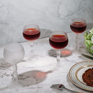 Cloud Elegant Crystal Wine Water Glasses Hand Blown Premium Sand Blasted Glasses Stemmed Red White W