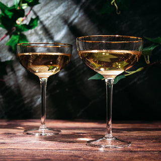 Art Deco Coupe Glasses Set Of 4 12 Oz Classic Cocktail Glassware For Champagne Martini Manhattan Cos