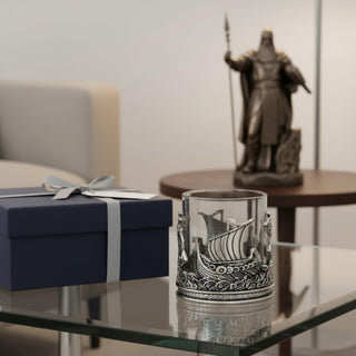 Viking Mythological Pewter Whiskey Wine Beer Water Drinking Glass 12OZ Single Water Rum Brandy Scotc