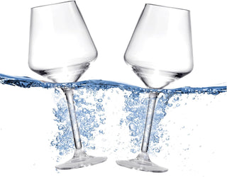 Floating Wine Glasses For Pool Set Of 2 15 Oz Shatterproof Poolside Wine Glasses Tritan Plastic Reus