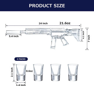 Ar15 Whiskey Decanter Set Holster Attachment Silencer Stopper 22 Oz 4 0 6 Oz Bullet Shot Glasses Uni