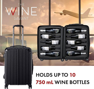 Wine Bottle Suitcase Holds 10 Standard 750 Ml Size Bottles Universal Airplane Luggage Case Tsa Appro