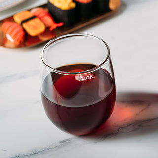 F Ck Wine Glass Single Set Large 11 Oz Glasses Fuck Fucking Glass Unique Italian Style Tall Stemless