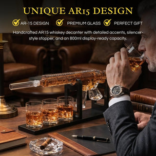 Ar15 Whiskey Decanter Premium Barware Gift Elegant Drinkware Collection