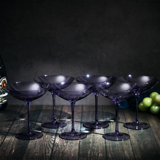Lavender Champagne Coupes 12OZ Set Of 6 By Colored Champagne Glasses Prosecco Mimosa