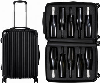 Wine Bottle Suitcase | Holds 10 Standard 750 ML Size Bottles
