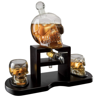 Skull Whiskey 750ML Decanter Set Premium Barware Gift Elegant Drinkware Collection