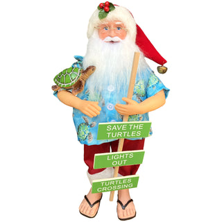 15″ Save the Turtles Claus
