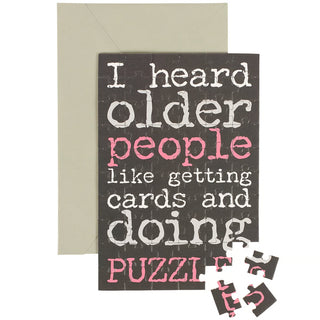 Greeting Card Puzzle- Doing Puzzles