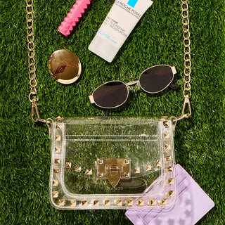 The Jackie Stadium Bag - Gold