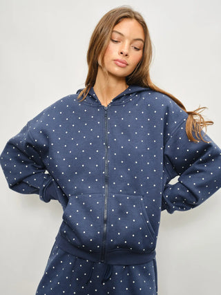 Salt & Sky Dot Hoodie