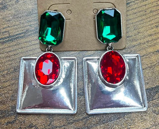 Forest & Flame Silver Earrings