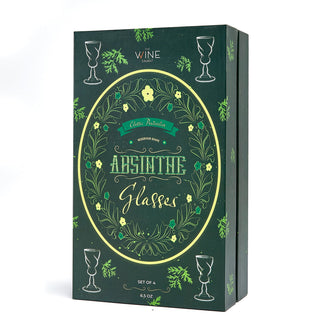 Absinthe Glasses Set Of 6 3OZ By Post Dinner Drinks Swiss Bulb Shape Tasting Glasses