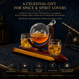 Rocket Whiskey Decanter Set Premium Barware Gift Elegant Drinkware Collection