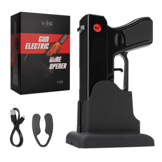 Electric Gun Wine Corkscrew Bottle Opener Rechargeable Holster Base