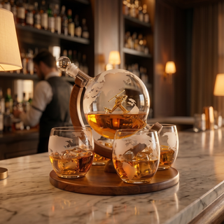 Helicopter Whiskey Decanter Gift Set Premium Barware Gift Elegant Drinkware Collection