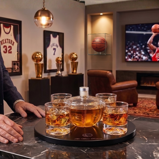 Basketball Decanter Set Premium Barware Gift Elegant Drinkware Collection