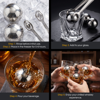 Whiskey Stones Glasses Gift Set Premium Barware Gift Elegant Drinkware Collection
