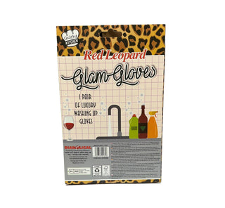 Red Leopard Kitchen Cleaning Gloves