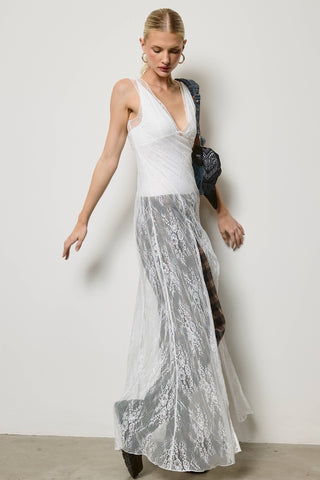 Sheer Lace Maxi Dress with Bodysuit