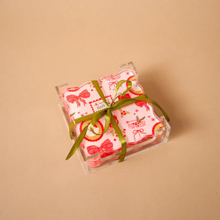 Mistletoe Magic Table Talk Acrylic Coaster Set