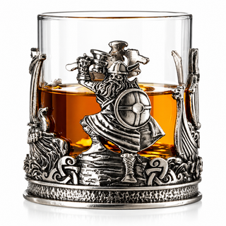 Viking Mythological Pewter Whiskey Wine Beer Water Drinking Glass 12OZ Single Water Rum Brandy Scotc