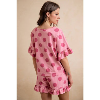 Sweet Spot Pink Polka Dot Matching Set