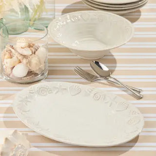 Coastline Cream Oval Platter 16" X 12"