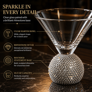 Silver Crystal Ball Stemless Martini Glasses Set Of 2 By For Drinking Martinis Silve