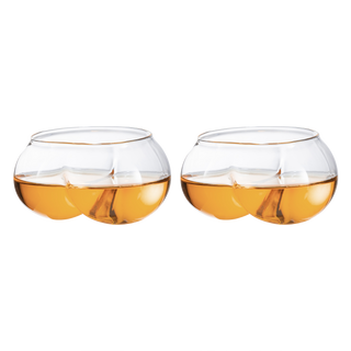 Set Of 2 Womens Butt Shaped Whiskey Wine Glasses 6 7 Oz Wine Whiskey Water Buttock Shaped Gift For B