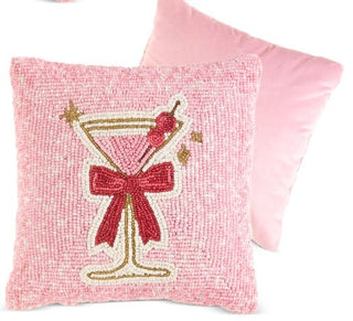 8" Everything Nice Cocktails Beaded Pillow - Boutique Bella BellaThrow Pillow