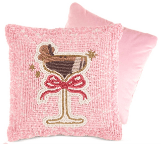 8" Everything Nice Cocktails Beaded Pillow - Boutique Bella BellaThrow Pillow